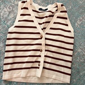 Stripe sweater vest